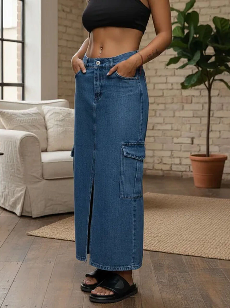Pollera Larga Jean