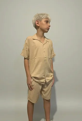 CONJUNTO LINO SHORT Y CAMISA NIÑO LWIGAL